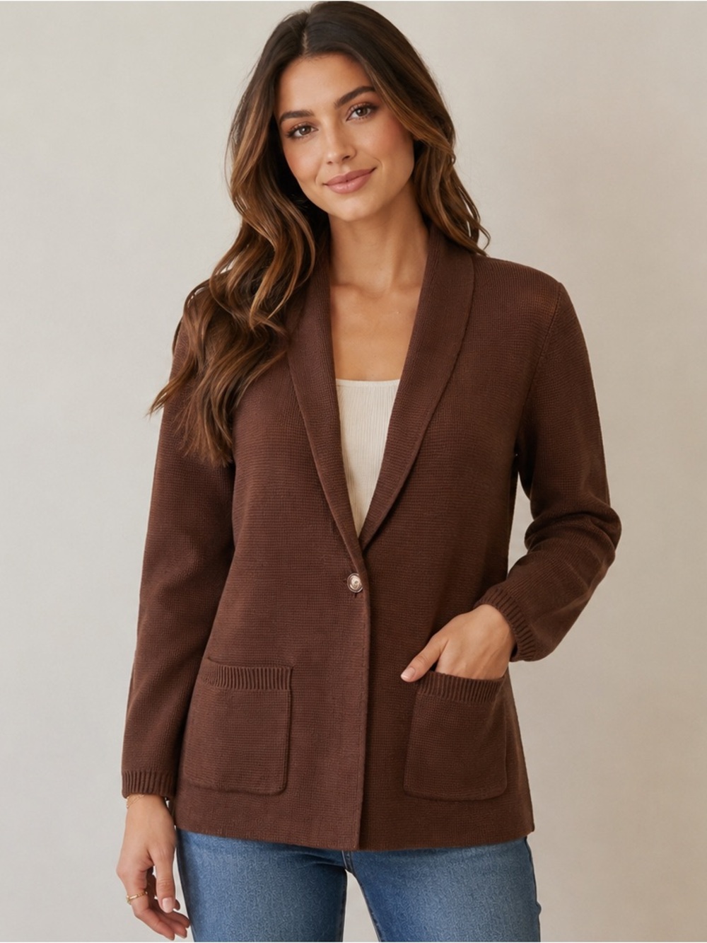 ELIE TAHARI KNIT BLAZER*****SIZE: MEDIUM